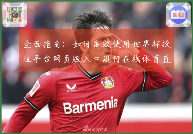 全面指南：如何高效使用世界杯投注平台网页版入口进行在线体育直播
